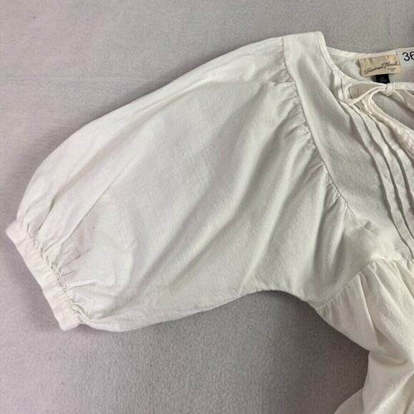 Universal Thread Dress XS White Puff Sleeve Peasant Necktie Cottage Core - Picture 12 of 14